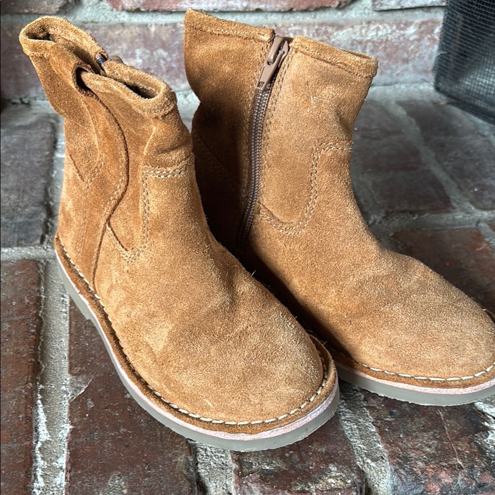 Zara Kids Tan Suede Boots